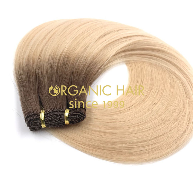 Hot sale human cuticle intact hand tied wefts #T8/60 color X244